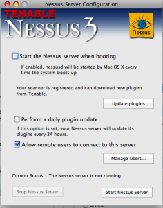 Nessus Server Manager